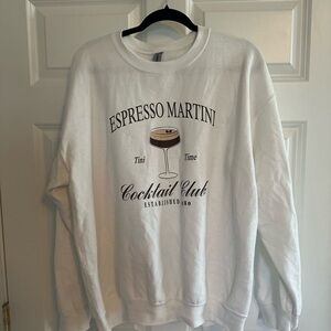 Gildan White Espresso Martini Sweater